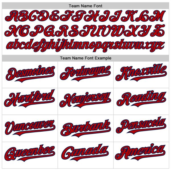 Custom White Pinstripe Red-Navy Authentic Fade Fashion Baseball Jersey - Image 5