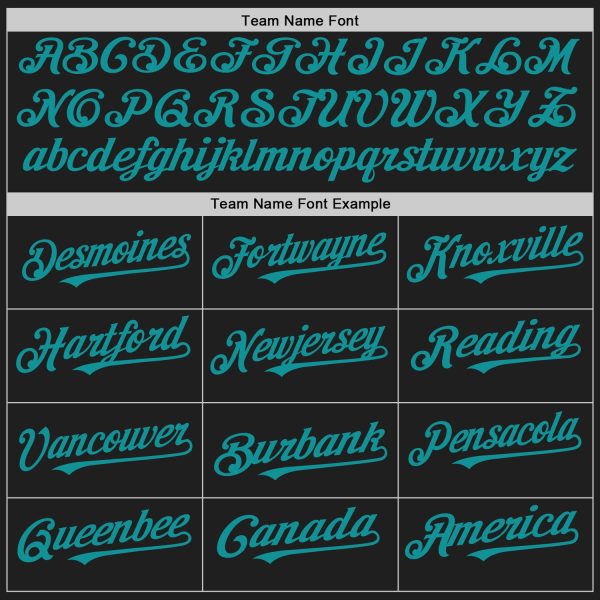 Custom Black White-Teal Pinstripe Authentic Split Fashion Baseball Jersey - Image 4