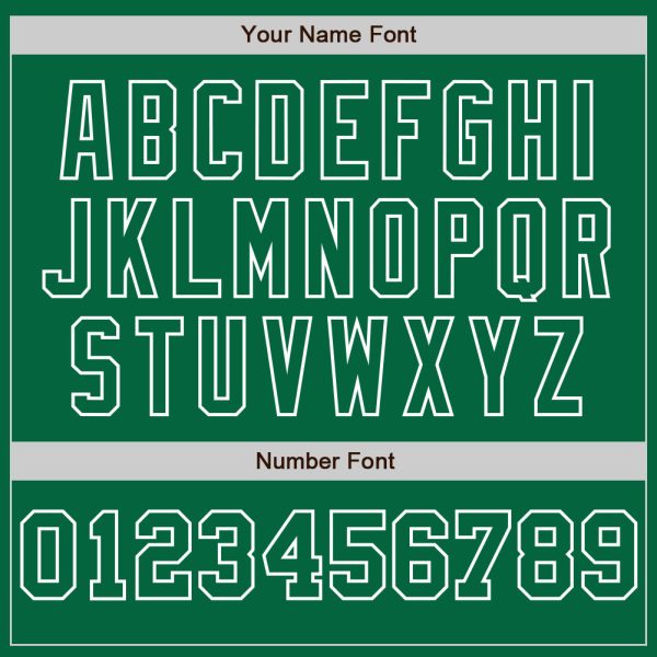 Custom Kelly Green White-Kelly Green Pinstripe Authentic Split Fashion Baseball Jersey - Image 5