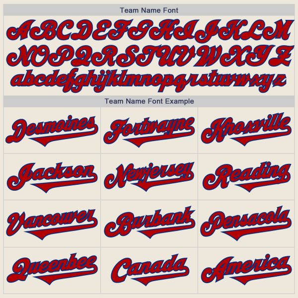 Custom Cream Red-Royal Authentic Two Tone Baseball Jersey - Image 4