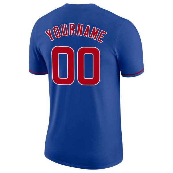 Custom Royal Red-White Performance T-Shirt - Image 6